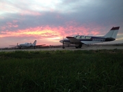 Planes at dusk